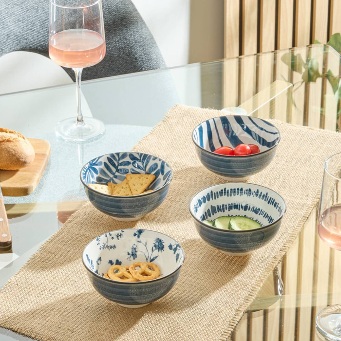 Coupelle Umami D11cm fleur bleu