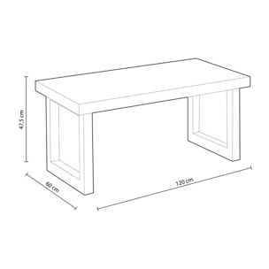 Mesa de centro elevable con almacenaje oculto en roble salvaje y negro 120x47,5-62 cm Loft Roble salvaje - Negro