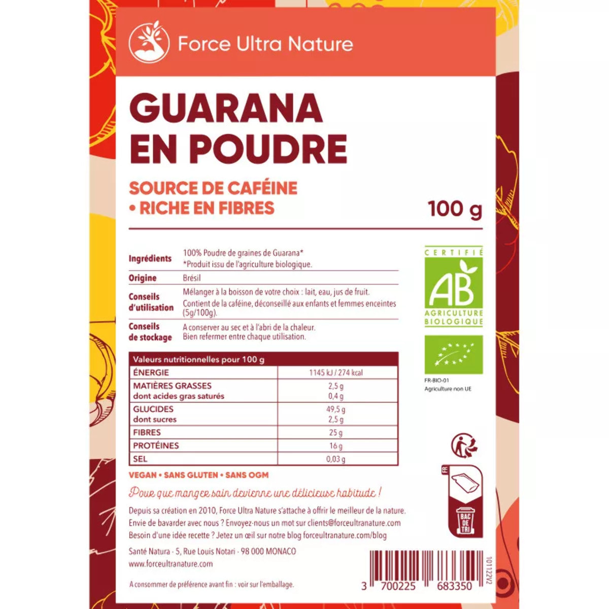 Guarana Bio en Poudre