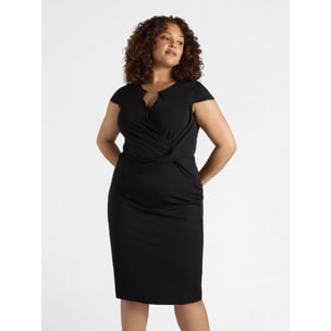 Fiorella Rubino - Vestito in jersey con nodo laterale - Nero