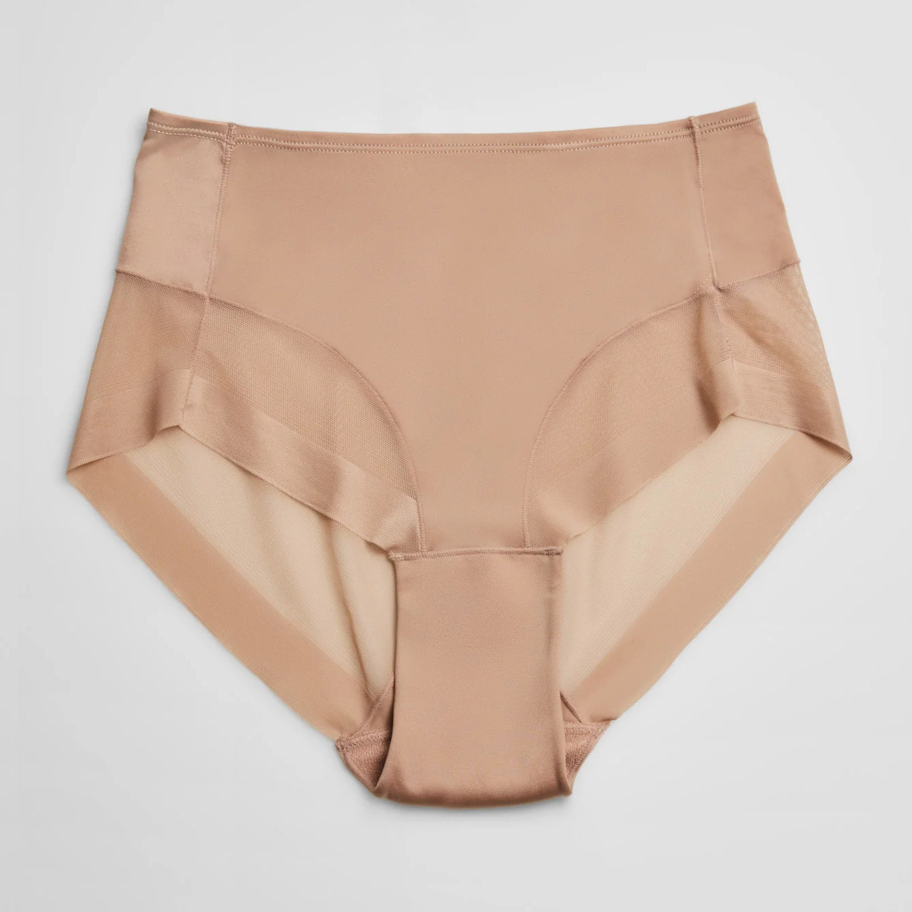 Slip in tulle di visone a vita alta