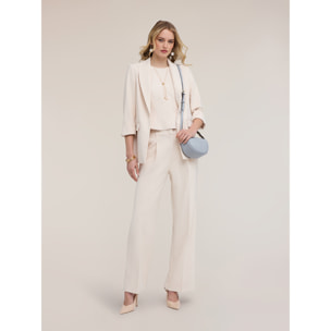 Motivi - Pantalones palazzo de crepé - Beige