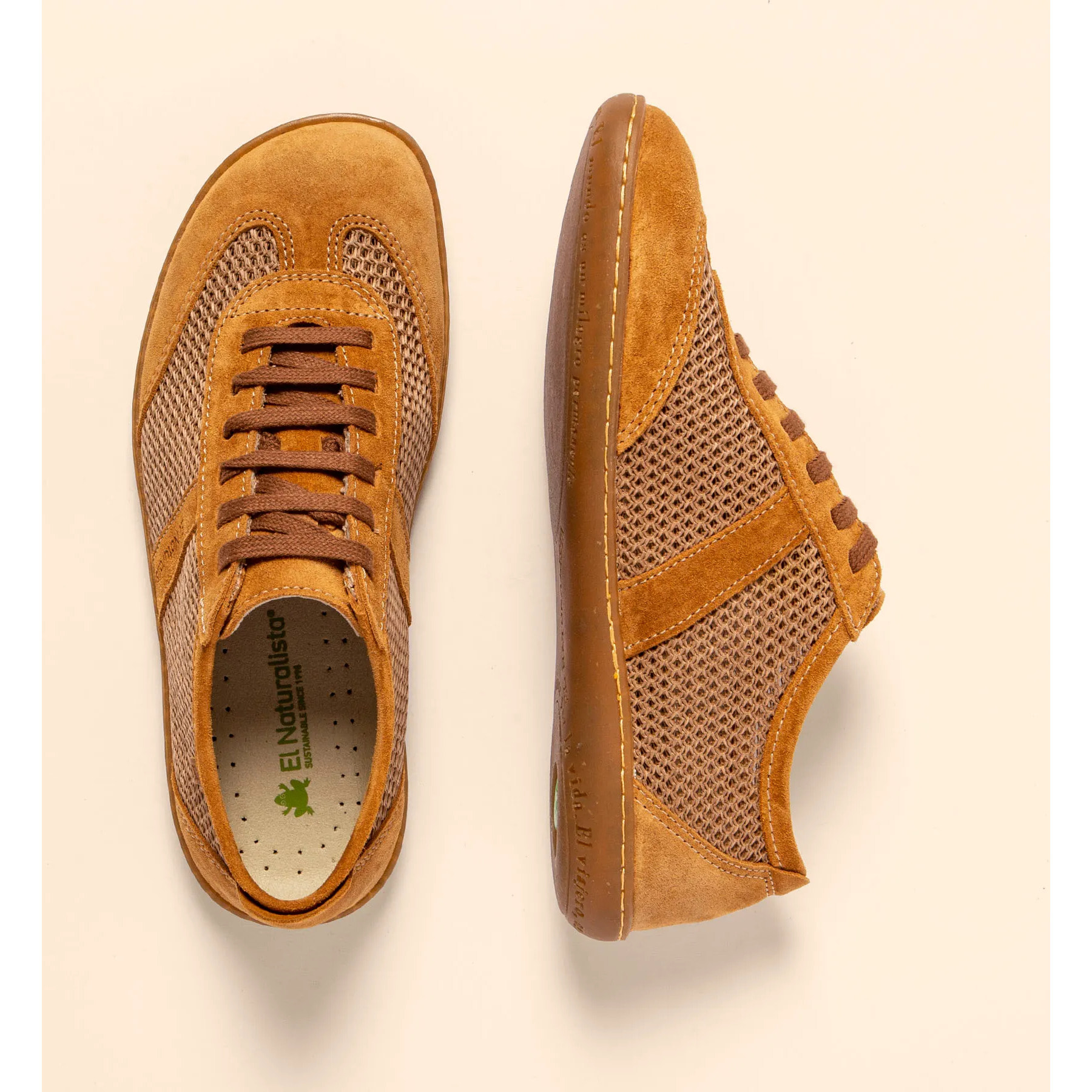 Zapatos N5293 MULTI MATERIAL TOFFEE/ EL VIAJERO color Toffee