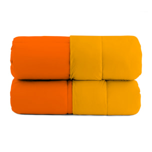 TRAPUNTA INVERNALE ELEGANT, 300gr, Microfibra, Doubleface, Made in Italy - ARANCIONE/GIALLO