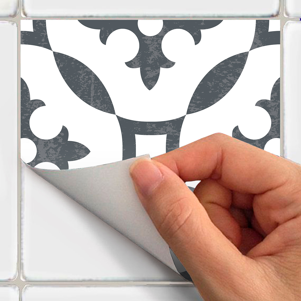 Stickers muraux - Sticker Mural Carrelage adhésif Cuisine Salle de Bain - 30 STICKERS CARREAUX DE CIMENT AUTHENTIQUES AILANI
