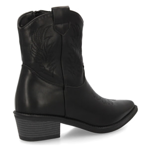 Botín cowboy con tacón para mujer