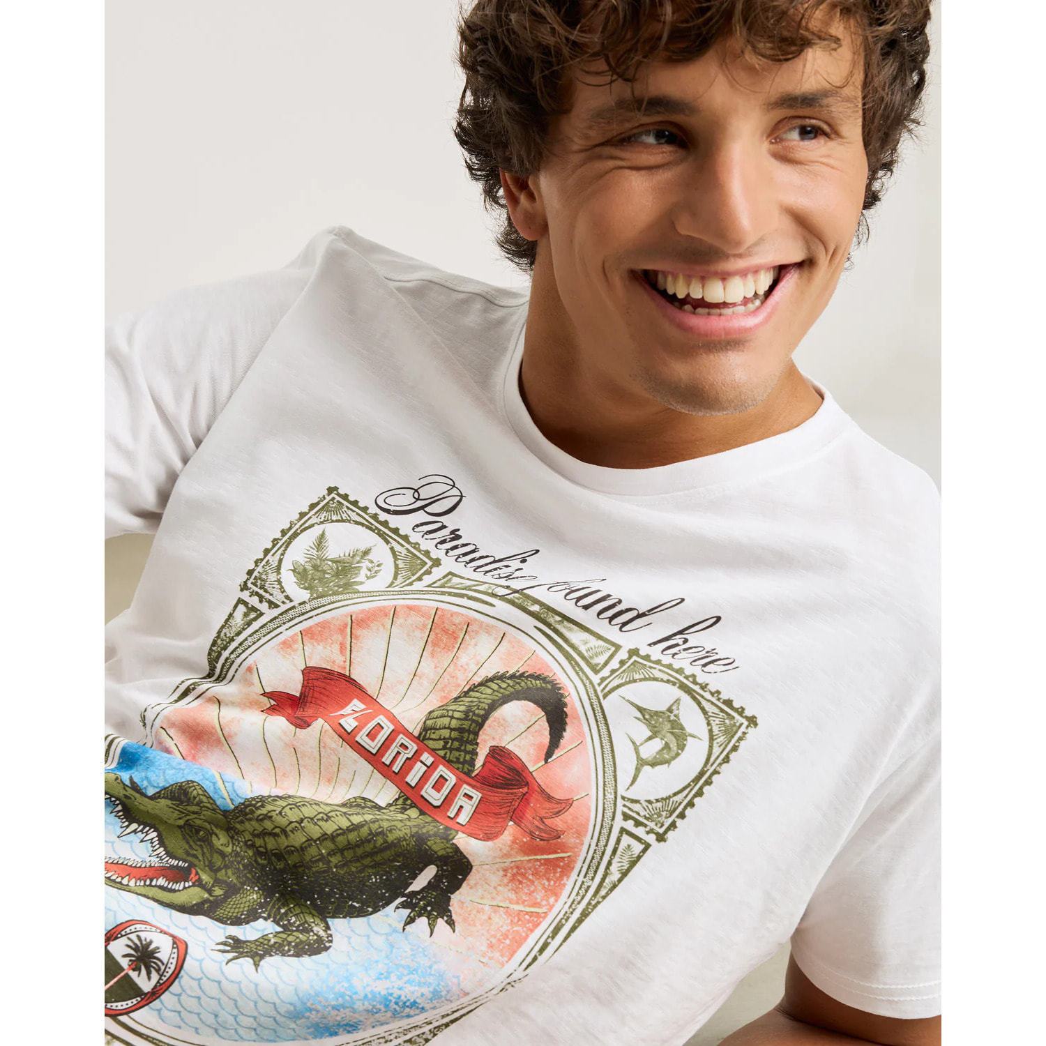 Camiseta Manga Corta Blanca - Springsteen