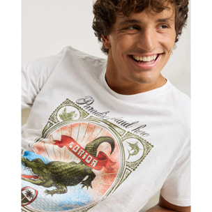 Camiseta Manga Corta Blanca - Springsteen