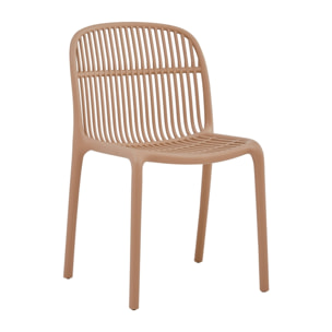 Set da 4 sedie da giardino in polipropilene tortora – Sintra