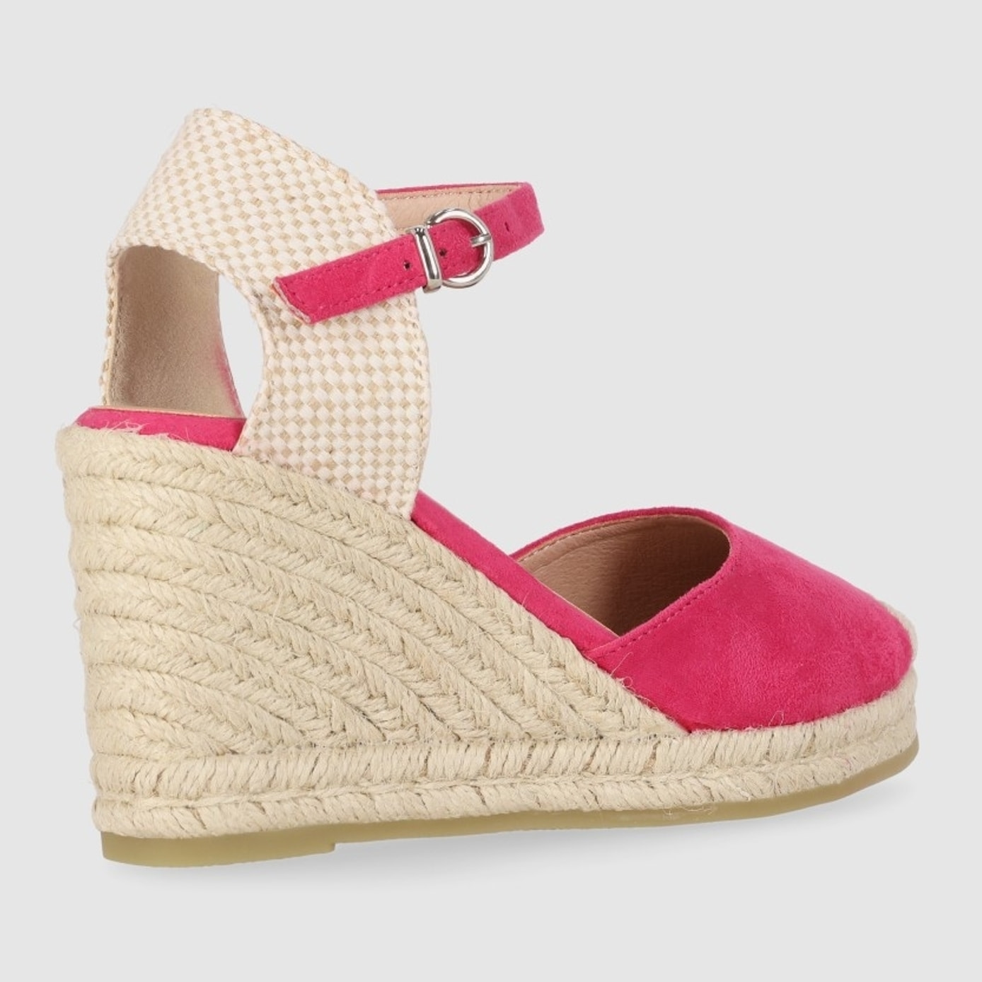 Sandalias de Tejido - Fucsia - Tacón: 8 cm
