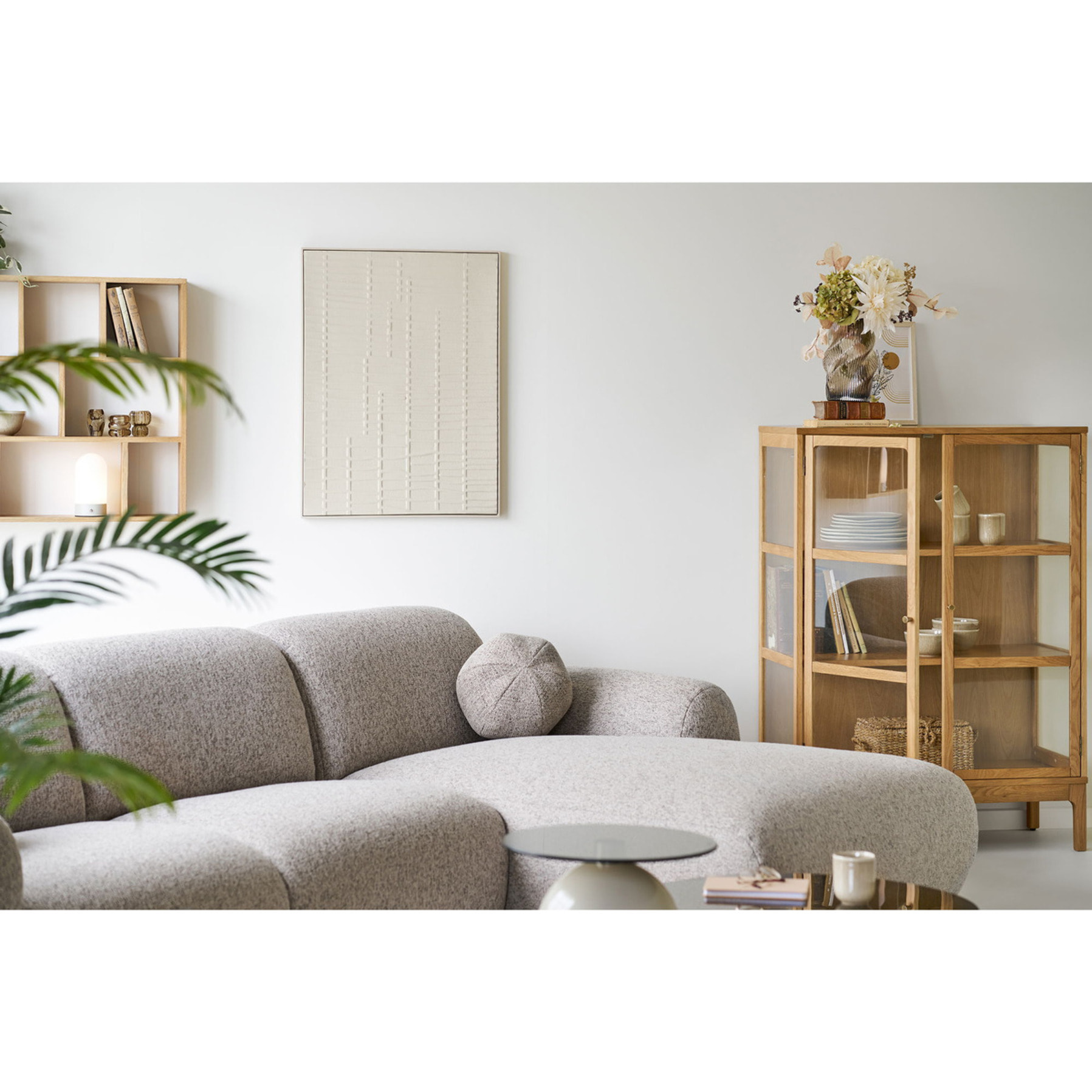 Pannello murale Ena a rilievo in beige — 60x80 cm