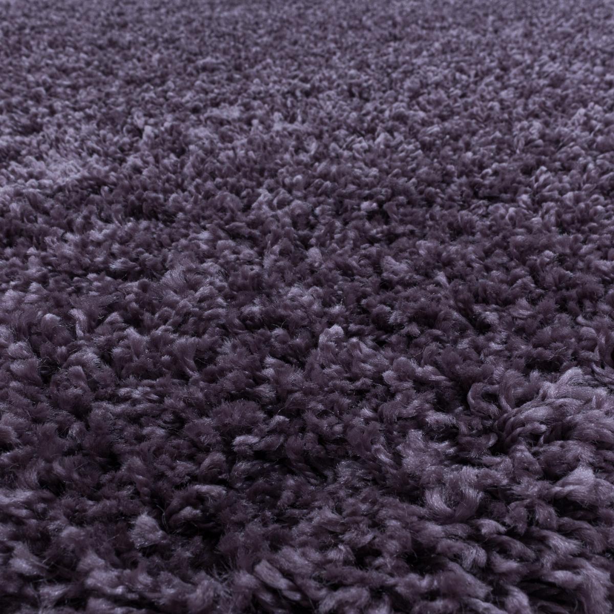 Tapis poils longs shaggy tissé motif uni RIBI