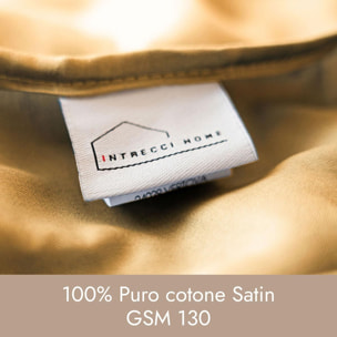 Intrecci Home Lenzuola, Lenzuolo Sopra in Raso di Puro cotone Satin, Made in Italy, Morbidezza Suprema, Elegante e Confortevole, Tinta Unita