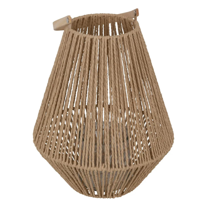 Lanterne "Ross" fibre végétale marron H31cm