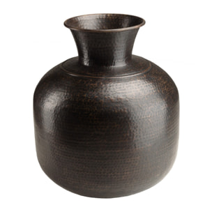 HONORE - Vase alu. 60x70cm effet martelé couleur cuivre noir antique