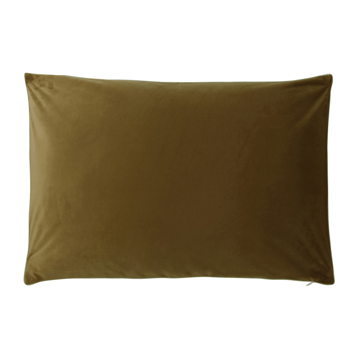 Housse de coussin unie en velour, GATSBY, Marron Sépia