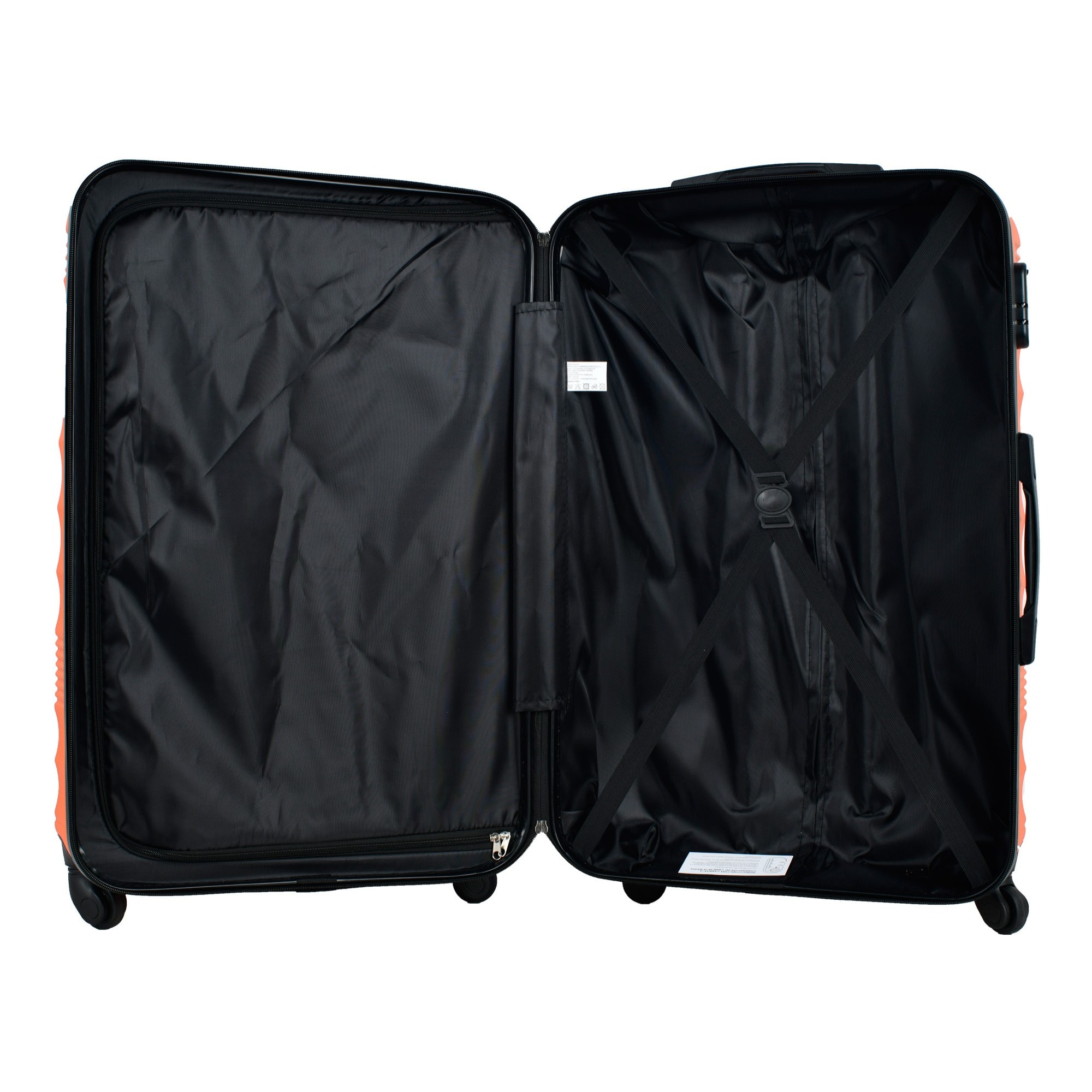 Juego de maletas rígidas 4 piezas en turquesa coral naranja