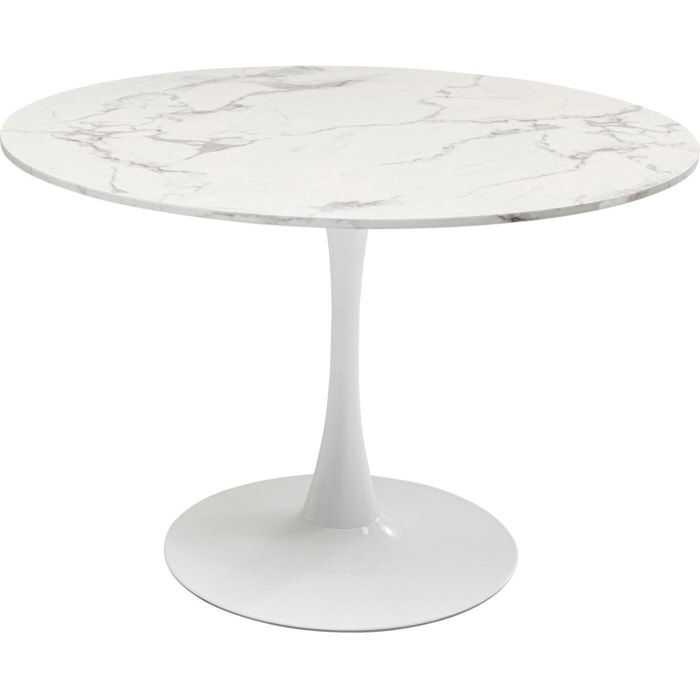Table Schickeria effet marbre blanc Kare Design