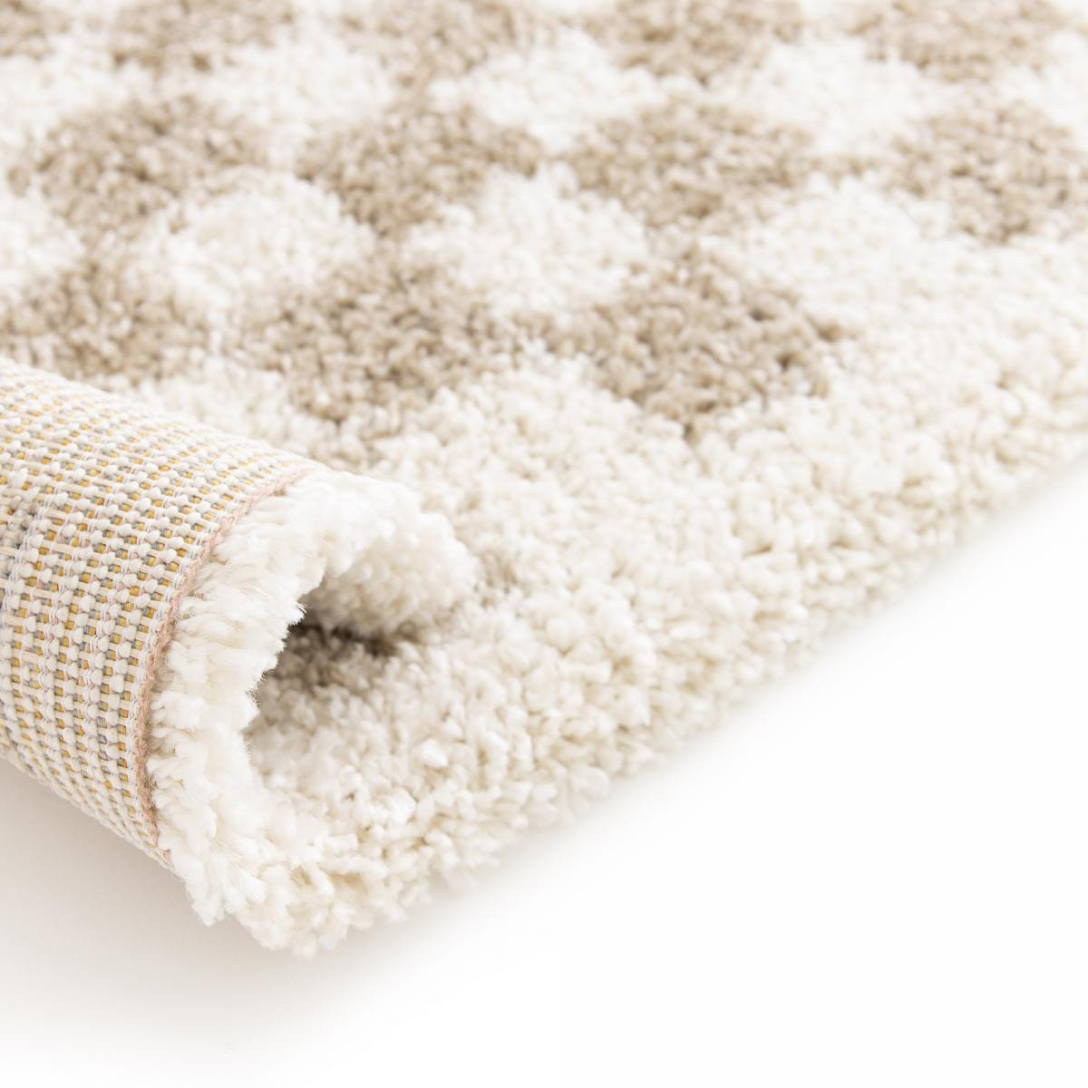 Tapis shaggy tissé motif géométrique LADE