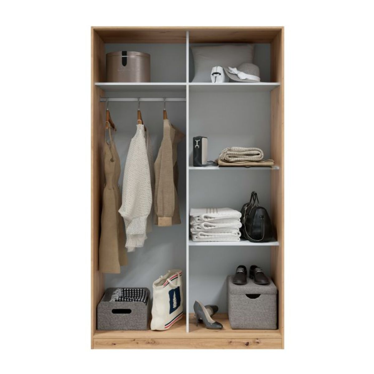 Armario puertas correderas Top 120 Roble Nodi