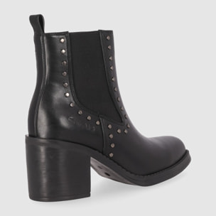 Botines - Negro - Tacón: 7 cm