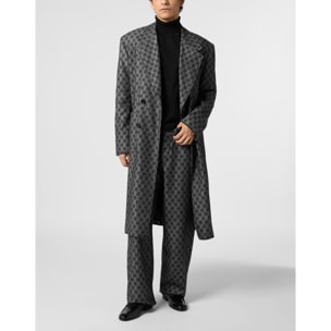 PHILIPP PLEIN Denim Coat Jacquard Monogram