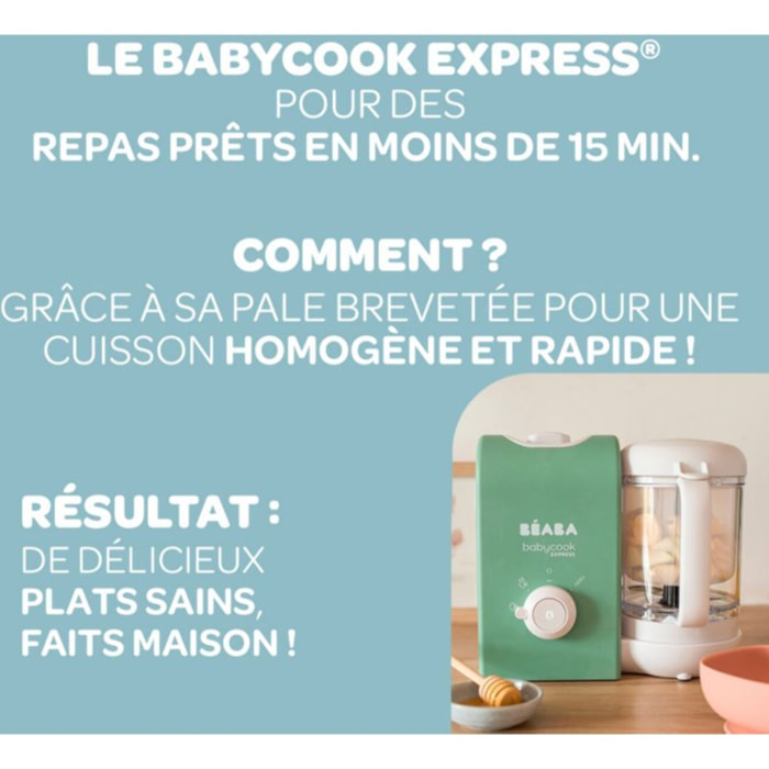 Mixeur Cuiseur Bébé BEABA Babycook Express vert sauvage