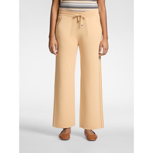 Elena Mirò - Pantalones palazzo mezcla viscosa - Beige