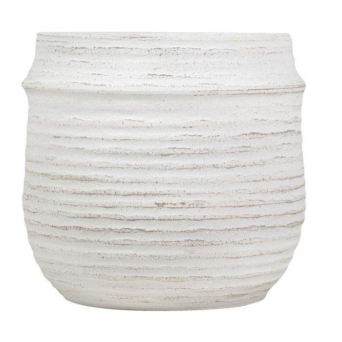 Macetero Ceramica Blanco 39x39x38 Cm