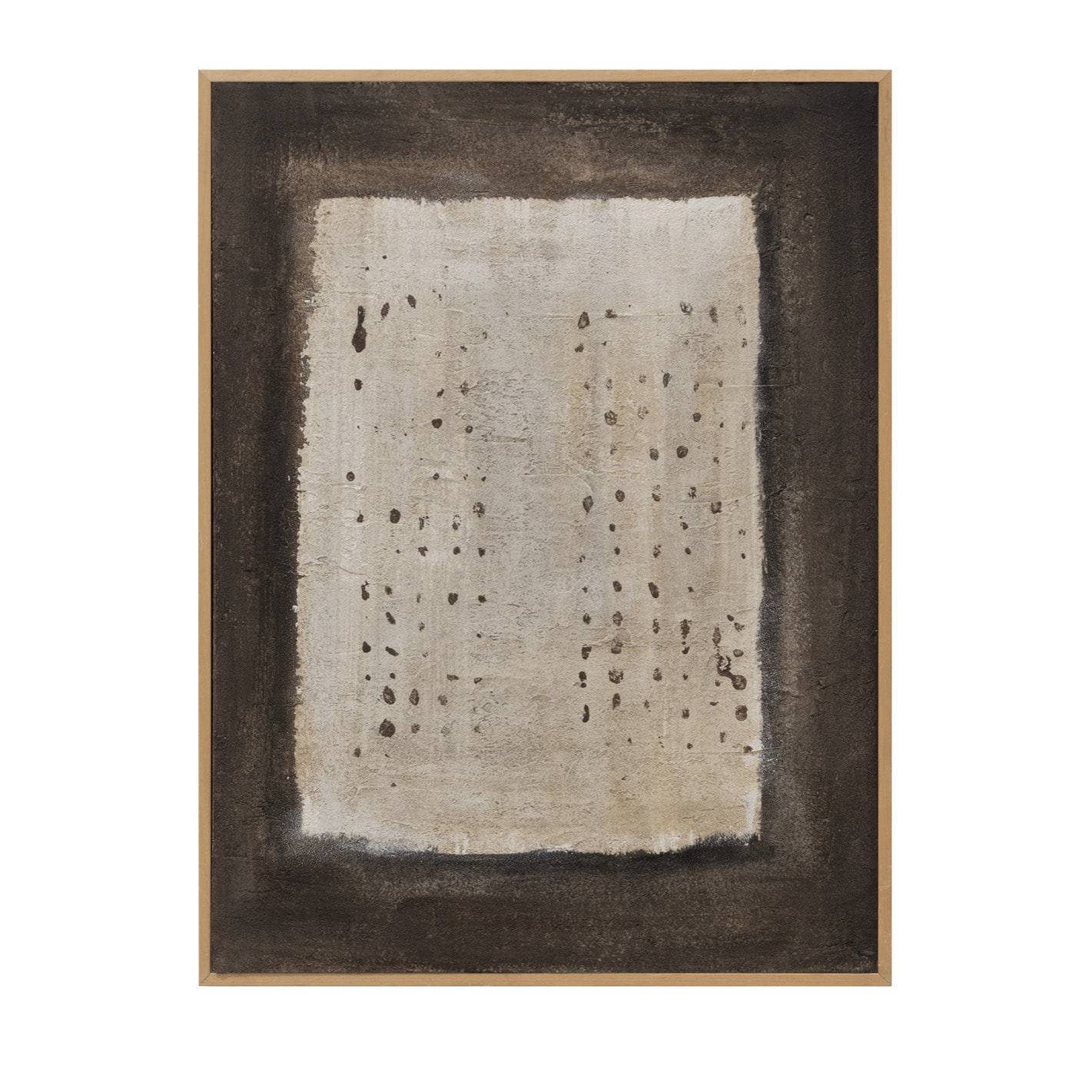 Tableau noir et blanc décoratif sur coton avec cadre en bois peint à la main à la peinture à l'huile en différentes tailles