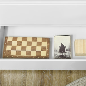 Cómoda 4 Cajones, Cómoda Dormitorio sin Tiradores, Cajonera para Salón, Oficina, Estilo Moderno, 70x37x75 cm, Blanco