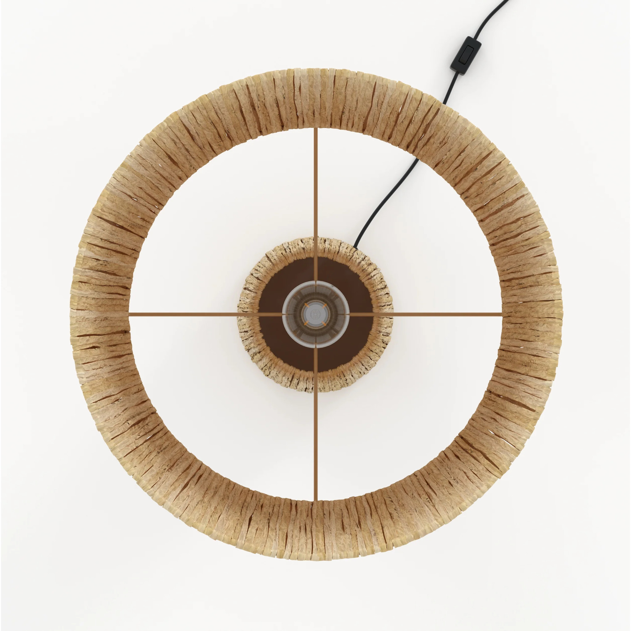 Grande lampe en feuille de palmier - Soléa