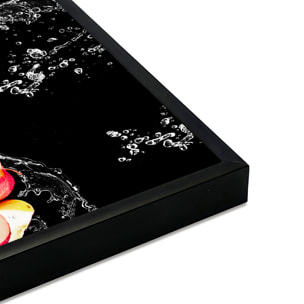 Affiche encadrée – Fruits frais éclaboussés, énergie et vitalité Affiche + cadre en métal - Noir