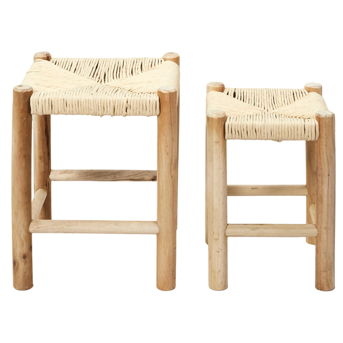 Tabouret Gigognes X2 Bois Hamram