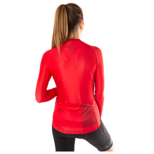 Maillot de manga larga ECOON modelo Tourmalet Women en color Rojo