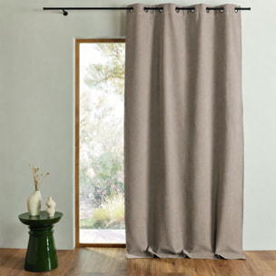 Rideau 100% occultant thermique phonique chiné - Taupe