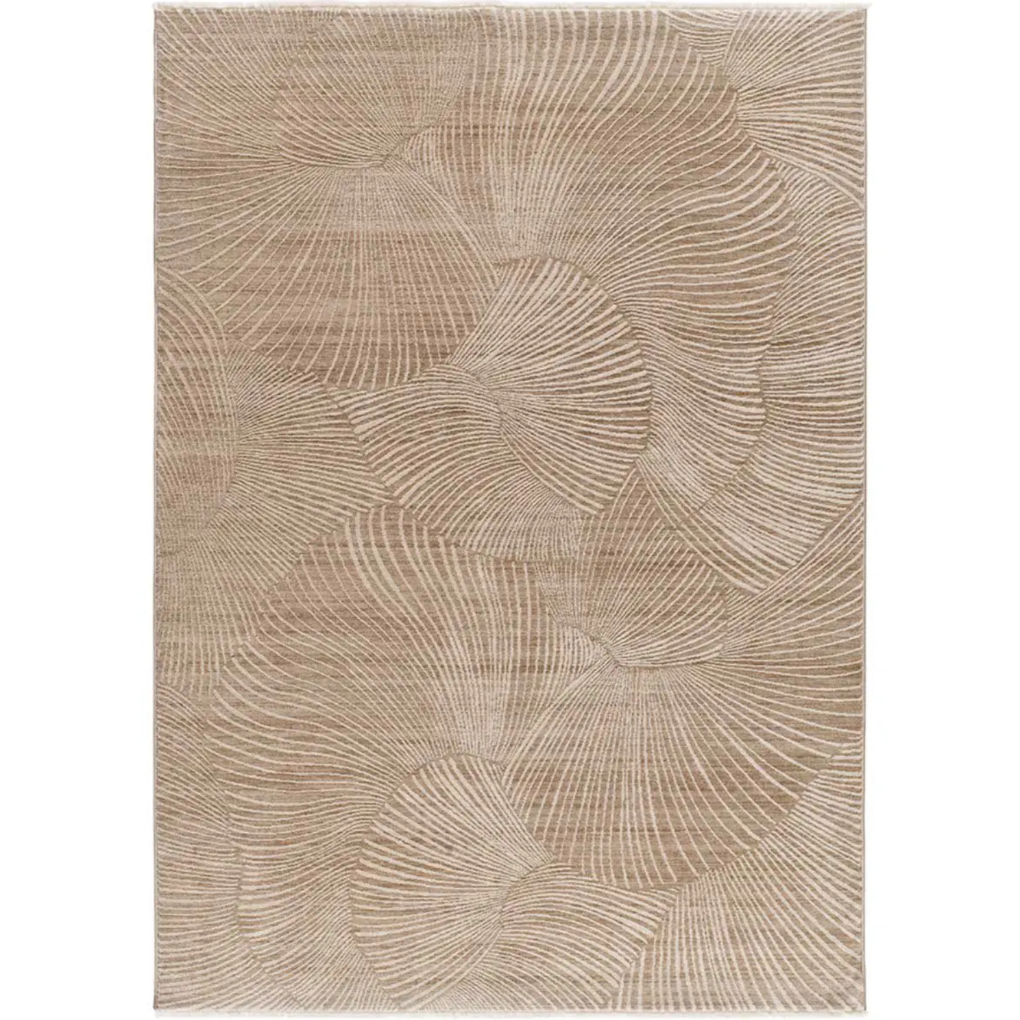 ONA Alfombra geométrica con flecos beige, varias medidas disponibles.