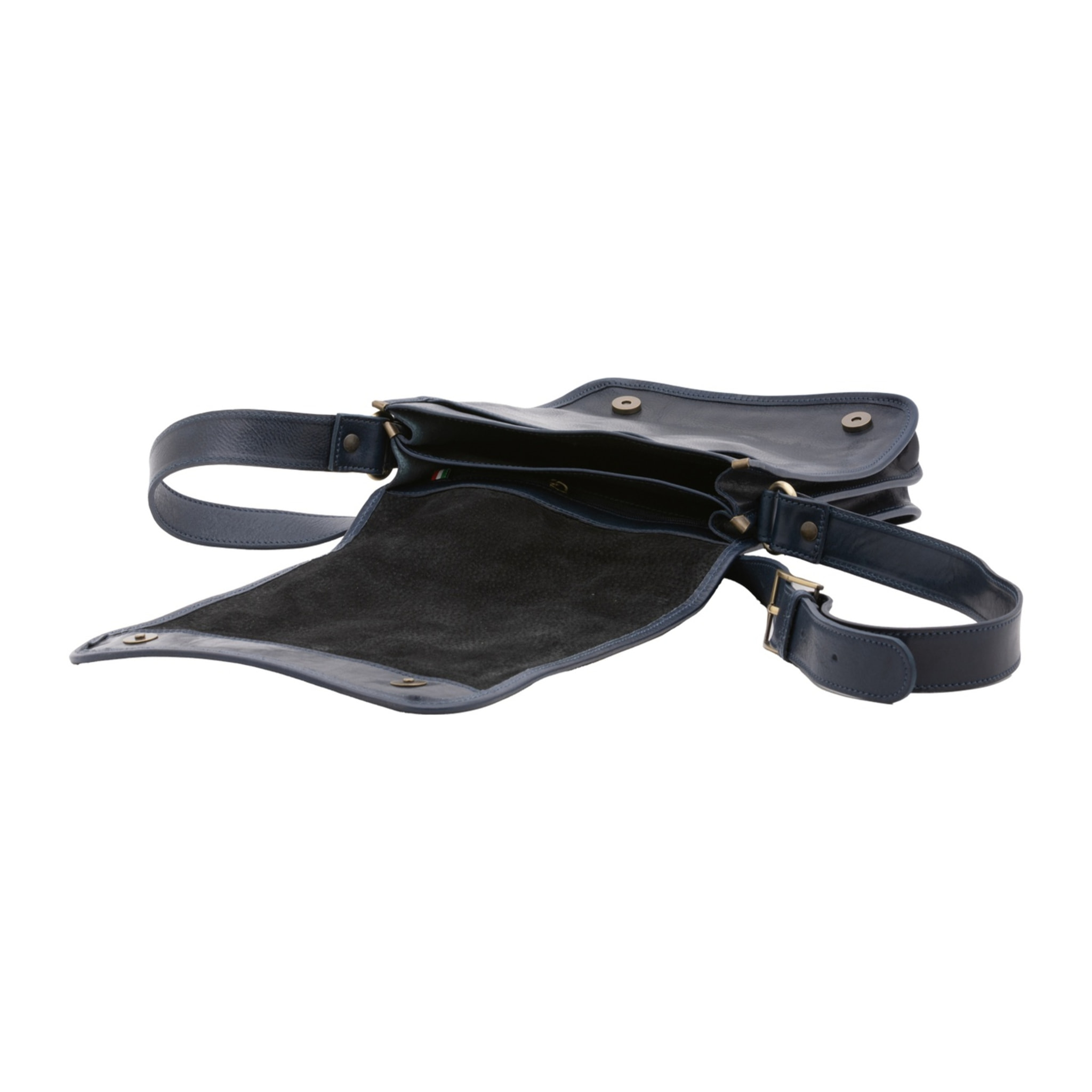 Borsa a tracolla uomo in vera pelle - Modello False - Made in Italy - 29.0 x 24.0 x 9.0 cm