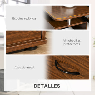 Mesa de Ordenador PC Mesa Escritorio con Múltiples Estantes y 2 Cajones Oficina