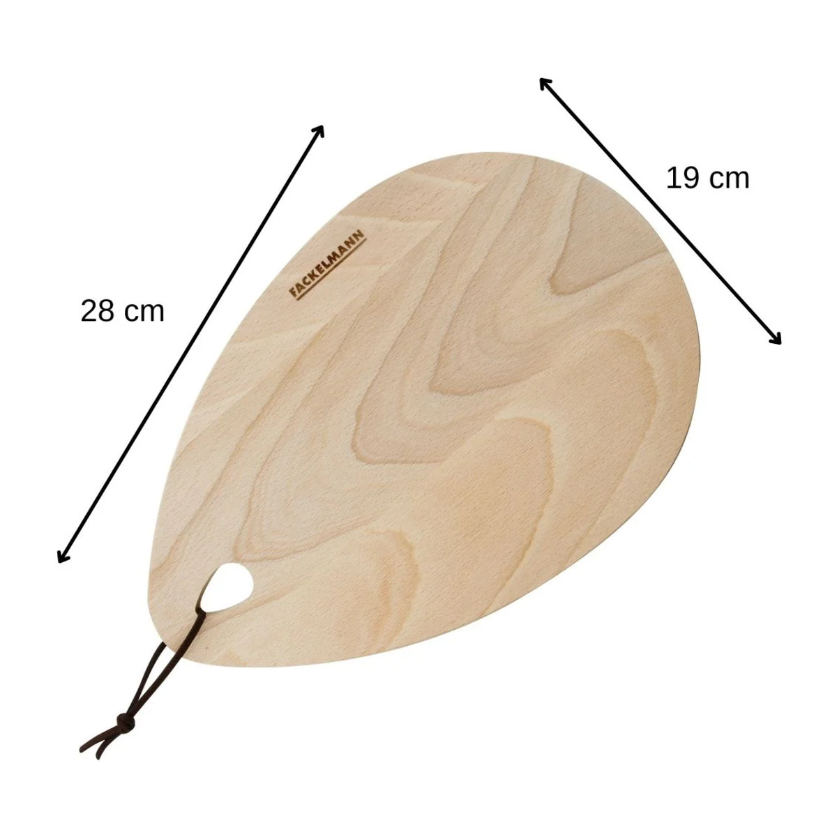 Planche à découper ovale en bois FSC 19 x 28 cm Fackelmann Nature