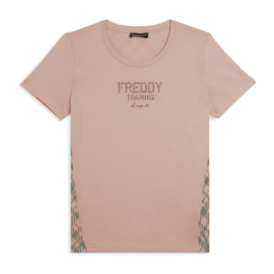 T-shirt raglan con inserto geometrico