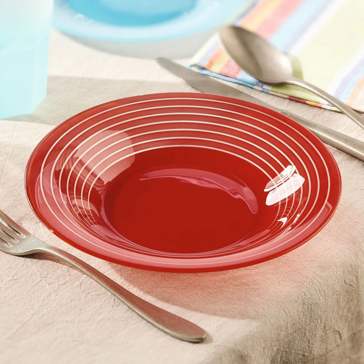 Plato hondo rojo 21.5 cm Factory - Luminarc