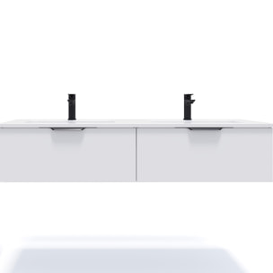 Meuble salle de bain double vasque 2 tiroirs - SOHO