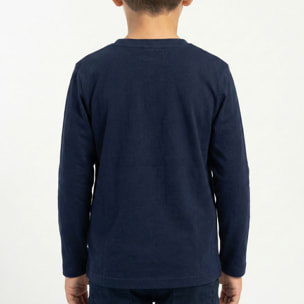 T-shirt maniche lunghe con stampa logo