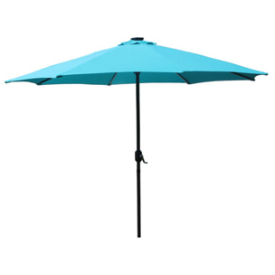 Parasol droit rond led Ø 3 m bleu ITALORA