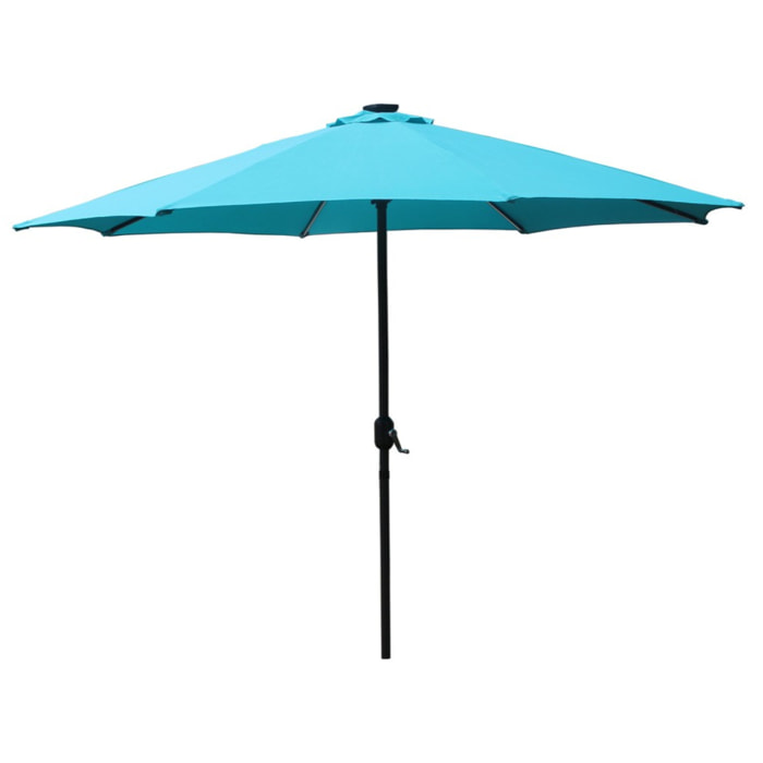 Parasol droit rond led Ø 3 m bleu ITALORA