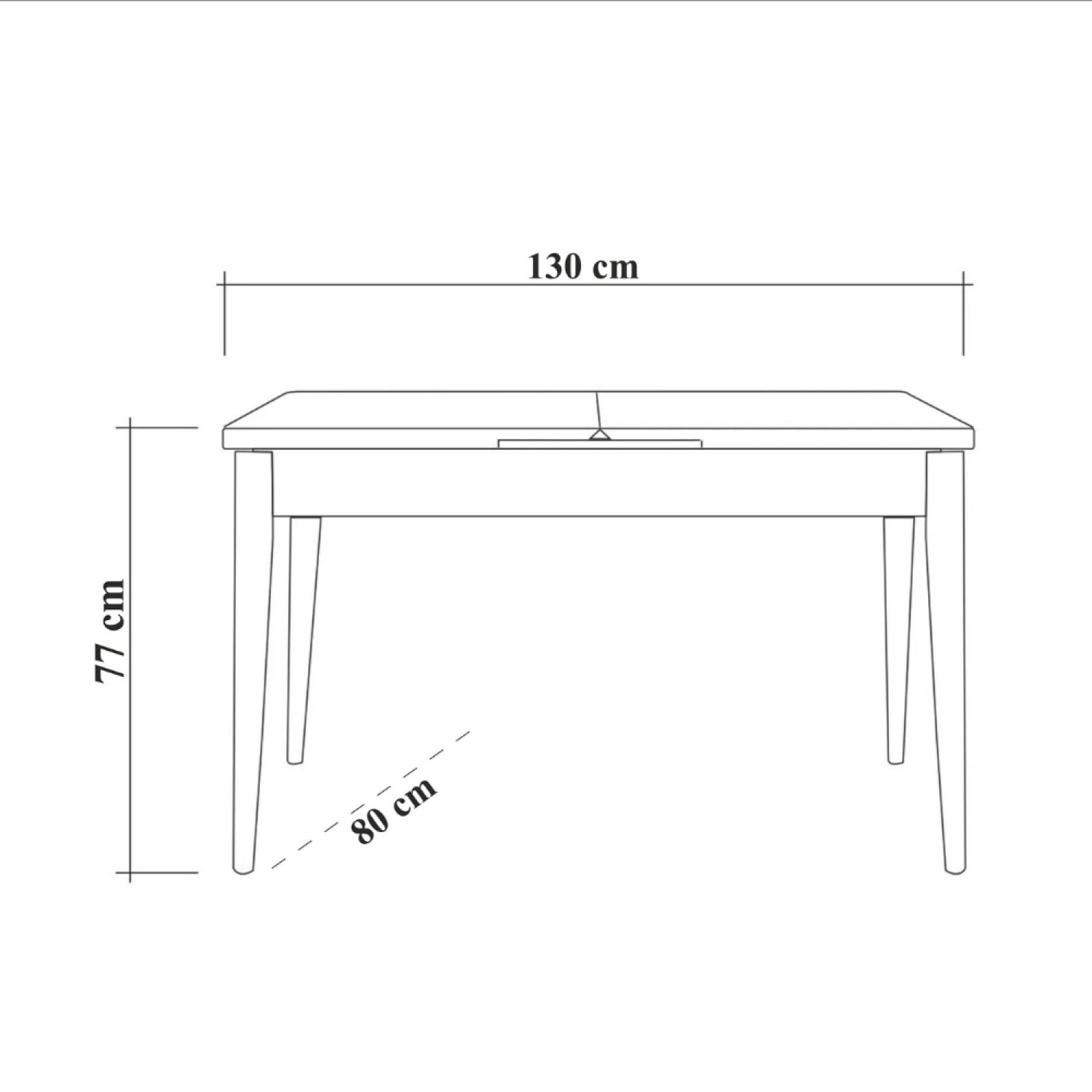 ABIDJAN - Table extensible bois foncé - Max 6 personnes