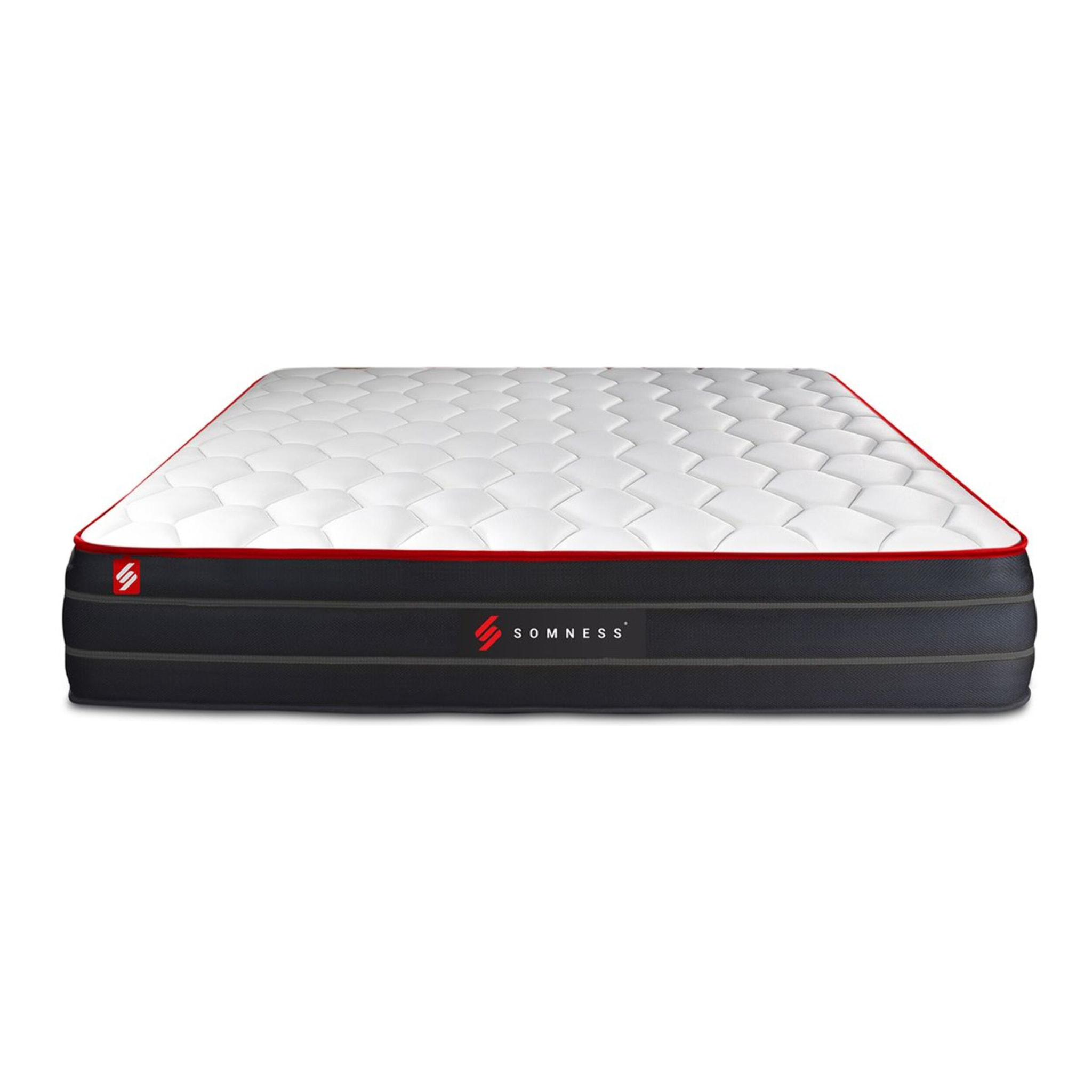 Matelas Hybride - Confort équilibré et accueil enveloppant - 26 d'épaisseur, 7 zones de confort - Soutien point par point - 2 places