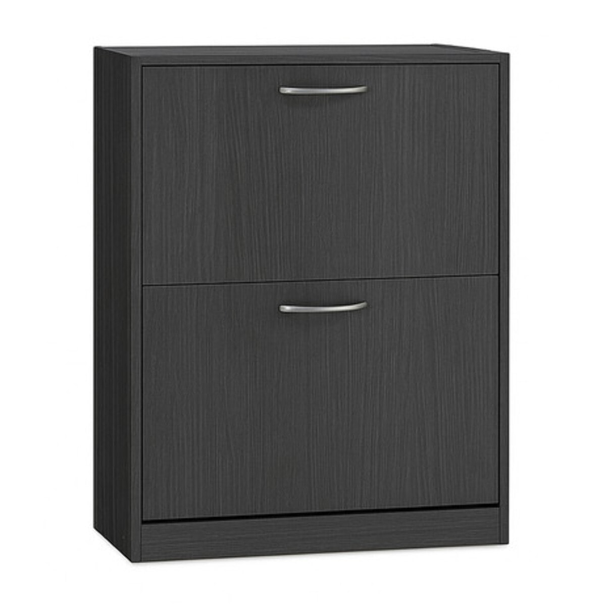 Scarpiera 2 ante salvaspazio in finitura rovere, mobile porta scarpe compatto fino a 12 paia, design moderno e funzionale, ideale per ingresso e corridoio, struttura resistente, facile da montare con istruzioni e accessori inclusi