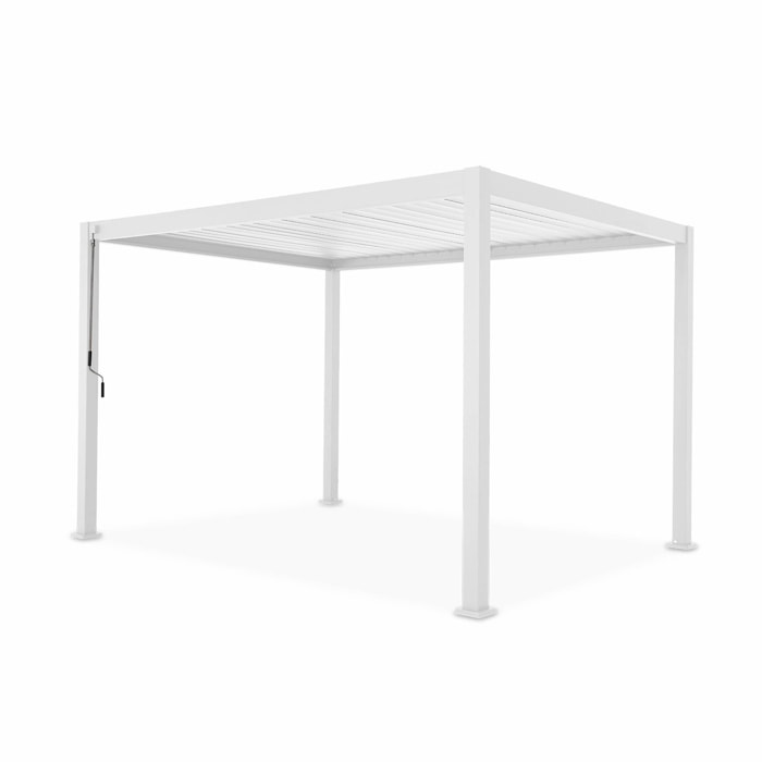 Pergola Bioclimatique blanc – Triomphe – 3x4m. aluminium. à lames orientables